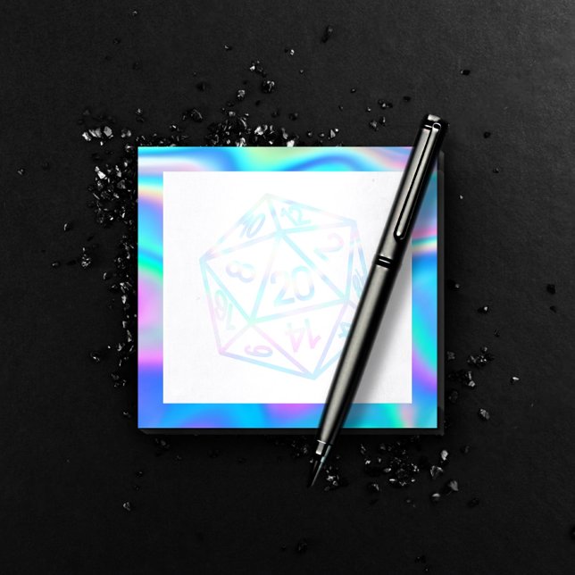 Notas Post-it® RPG Dice | Holo Fantasy Retro Tabletop PnP Gamer (Subido por el creador)