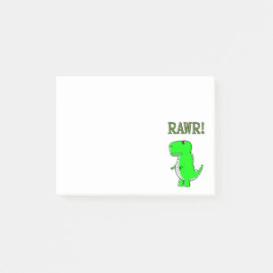 Notas Post-it® RRAWR T-Rex lindo y enojado