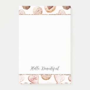 Notas Post-it® Rubor Brillo Rosa Crema Marrón Corazones Golosinas