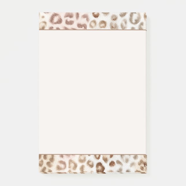 Notas Post-it® Rubor Chic Marfil Leopardo   (Anverso)