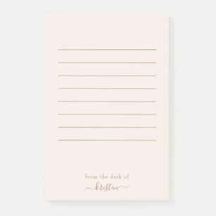 Notas Post-it® Rubor claro de la mesa de Personalizado grande
