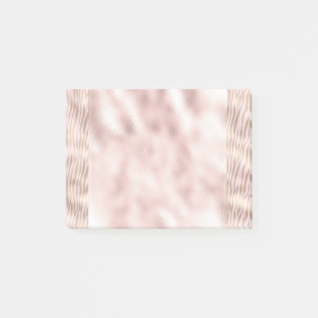 Notas Post-it® Rubor Gold Zebra Print (Anverso)