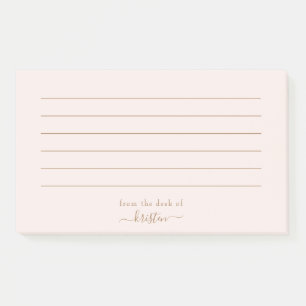 Notas Post-it® Rubor ligero de la mesa del Personalizado