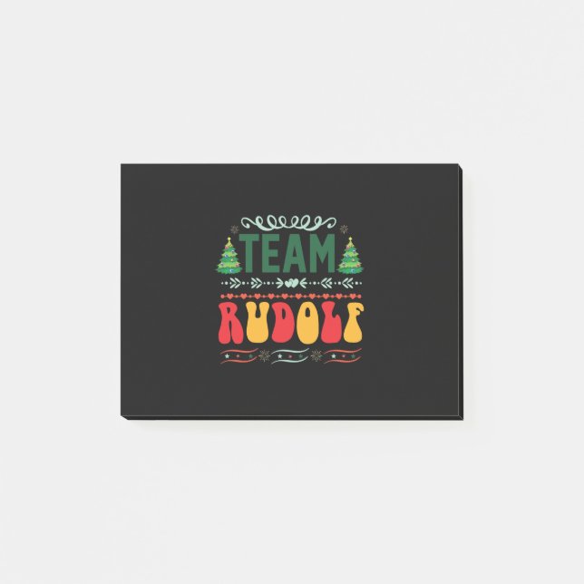 Notas Post-it® Rudolf equipo de regalo de Navidad (Anverso)