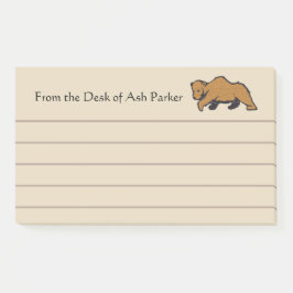 Notas Post-it® Rustic Wildlife Grizzly Bear