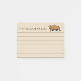 Notas Post-it® Rustic Woodland Grizzly Bear