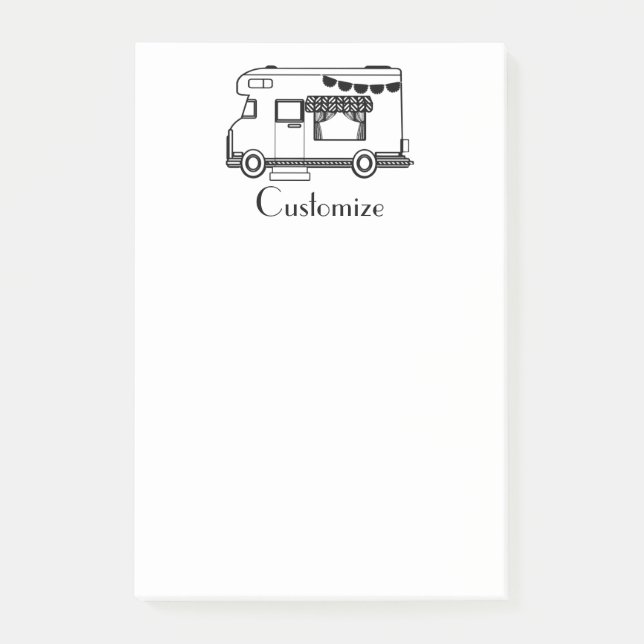 Notas Post-it® RV Camper Caravana Thunder_Cove (Anverso)