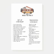 RV Trailer Editable Set and Tear Down Checklist