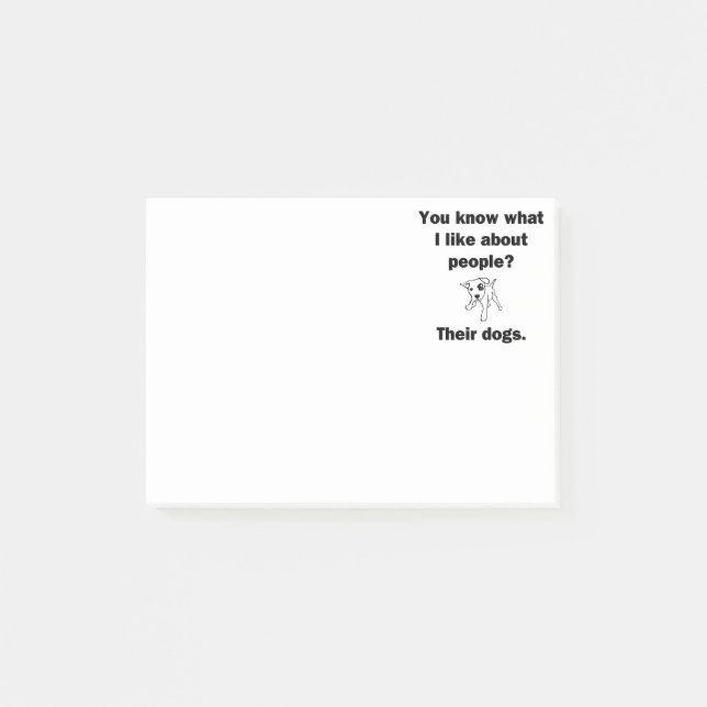 Notas Post-it® ¿Sabes Qué Me Gusta De La Gente? (Anverso)