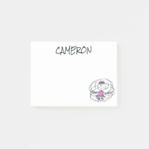 Notas Post-it® Sally Jugando Salto Rope
