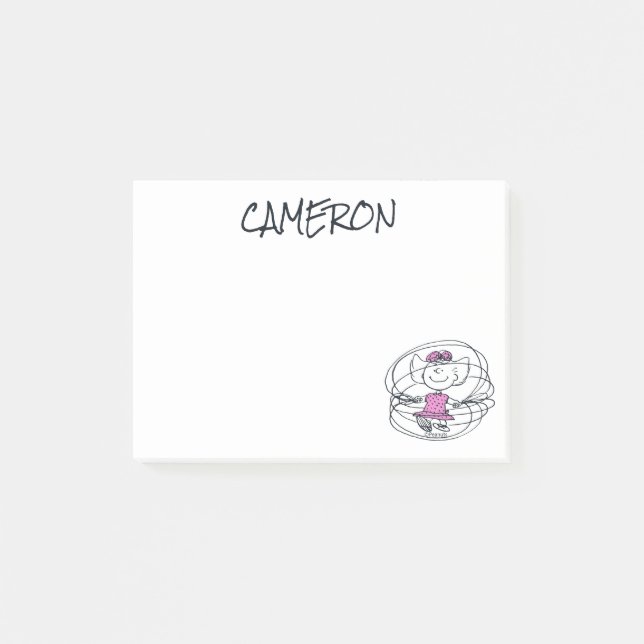 Notas Post-it® Sally Jugando Salto Rope (Anverso)