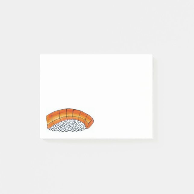 Notas Post-it® Salmon Nigiri Sushi Fish Japonés (Anverso)