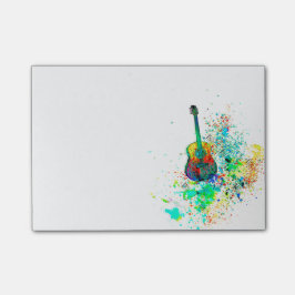 Notas Post-it® salpicadura de guitarra