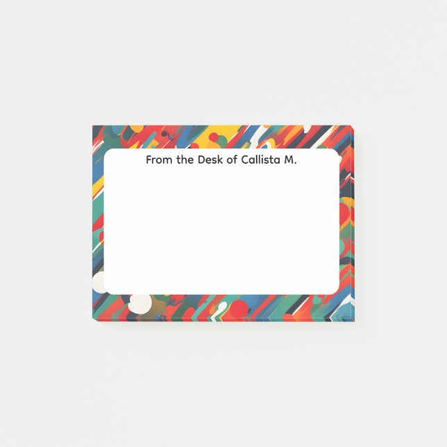 Notas Post-it® Salpicadura de pintura diagonal (Anverso)