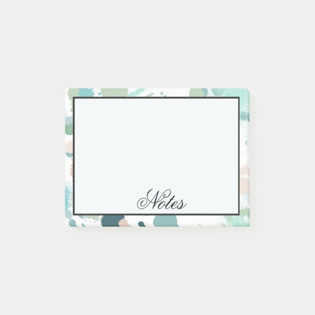 Notas Post-it® Salpicaduras de la pintura de la acuarela (Anverso)