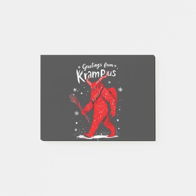 Notas Post-it® Saludo de los Navidades de Navidad de Krampus (Anverso)