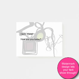 Notas Post-it® Saludos desde Filydion: Resumen en blanco y negro