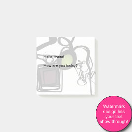 Notas Post-it® Saludos desde Filydion: Resumen en blanco y negro