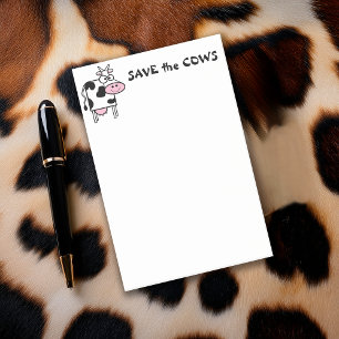 Notas Post-it® Salvar a las vacas menospreciar los derechos de lo