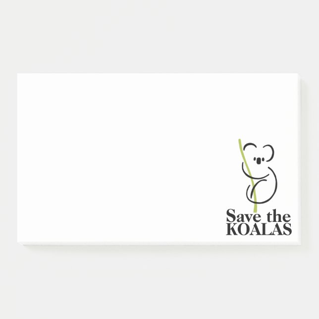 Notas Post-it® Salvar koalas (Anverso)