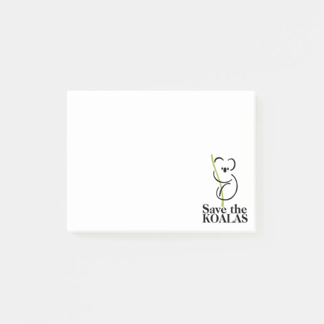 Notas Post-it® Salven a los Koalas (Anverso)