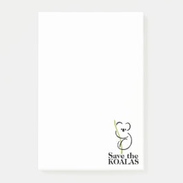 Notas Post-it® Salven a los Koalas