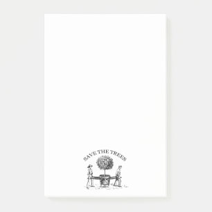 Notas Post-it® Salven el recuerdo del Ilustracion vintage de los