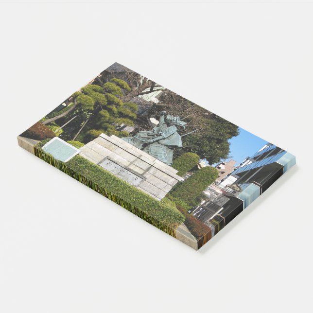 Notas Post-it® Samurai Kamakura Gongoro Kagemasa Kabuki Estatua (En perspectiva)