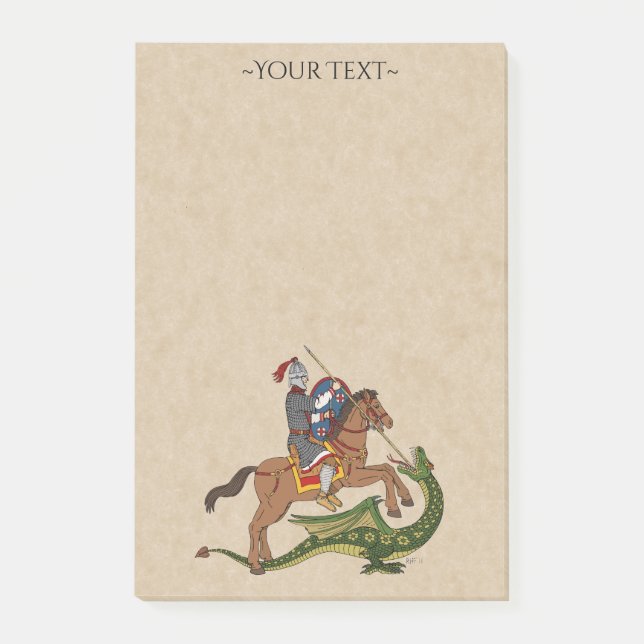 Notas Post-it® San Jorge romano y el dragón (Anverso)