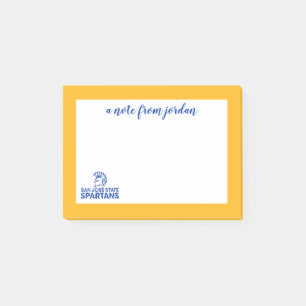 Notas Post-it® San Jose State Spartans Logo Wordmark Deteriorado