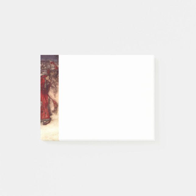 Notas Post-it® Santa Claus Arthur Rackham (Anverso)