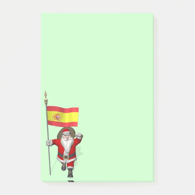 Notas Post-it® Santa Claus Con El Fin De España (Anverso)