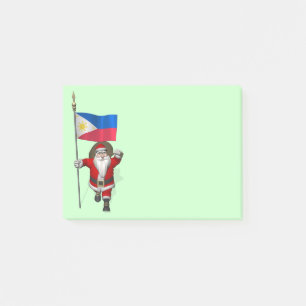 Notas Post-it® Santa Claus Con El Fin De Filipinas
