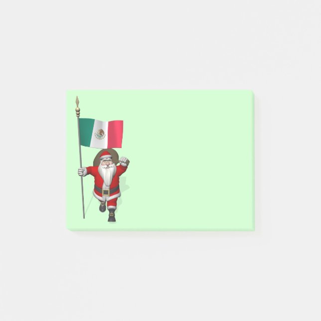 Notas Post-it® Santa Claus Con El Fin De México (Anverso)