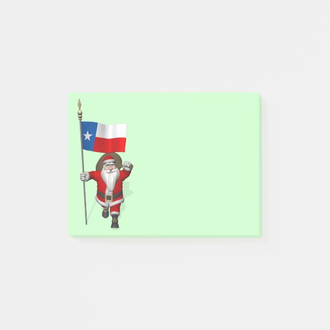 Notas Post-it® Santa Claus con el fin de Texas (Anverso)