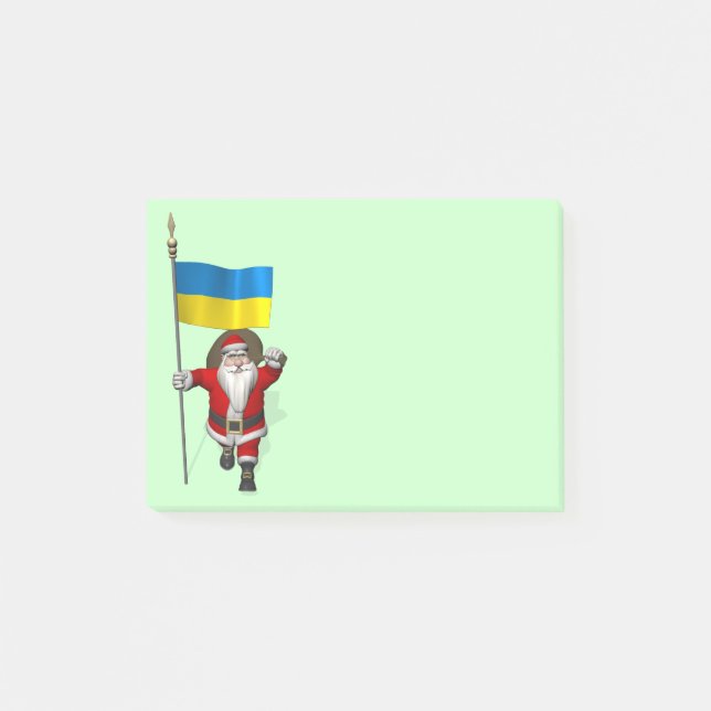 Notas Post-it® Santa Claus Con El Fin De Ucrania (Anverso)