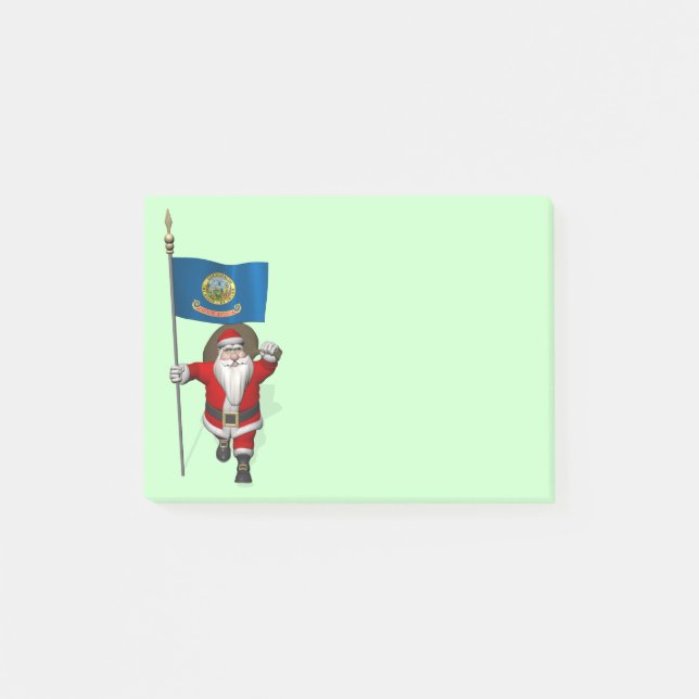Notas Post-it® Santa Claus Con El Firma De Idaho (Anverso)