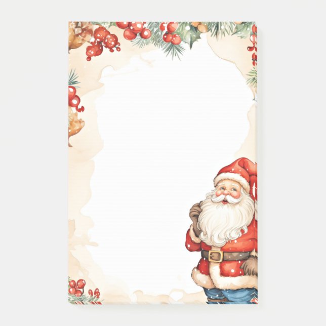 Notas Post-it® Santa Claus de Navidad (Anverso)