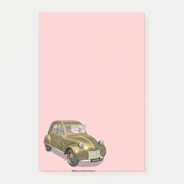 Notas Post-it® Santa Claus En Citroen 2CV (Anverso)