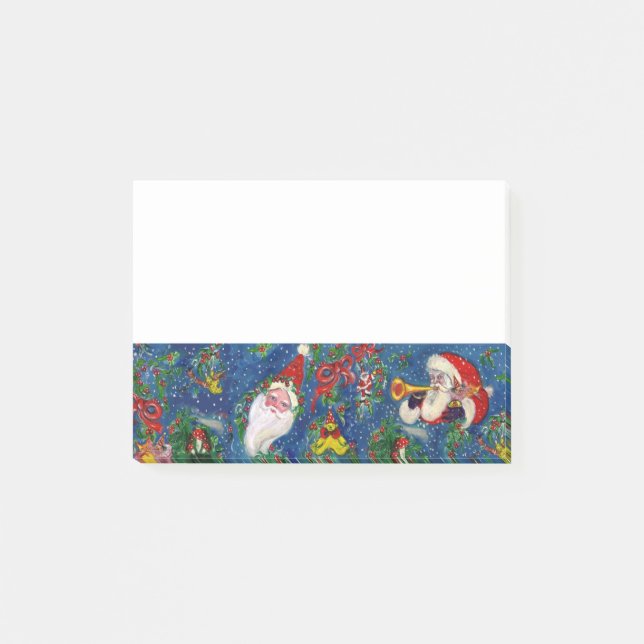 Notas Post-it® SANTA Y JUGUETES, Fiesta musical de Navidad (Anverso)