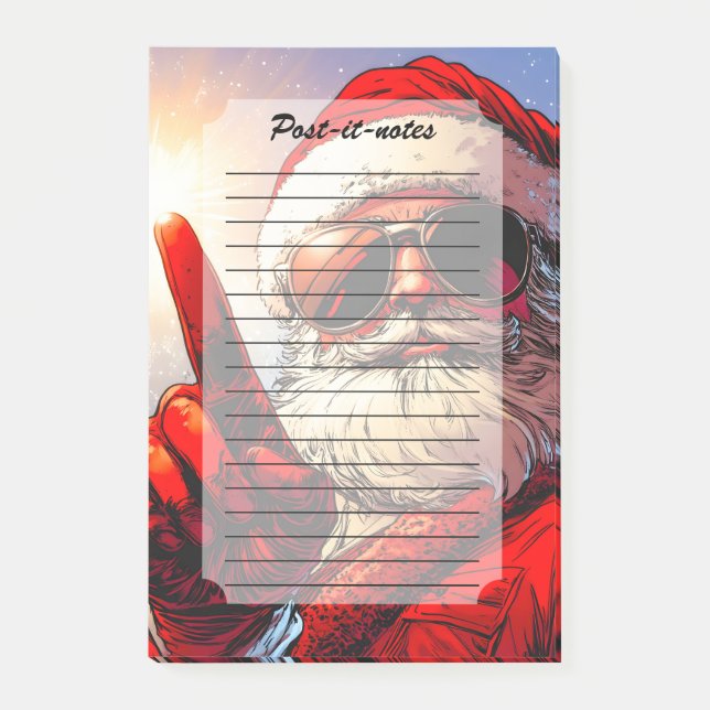 Notas Post-it® Santo Jolly Santa Divine Glow (Anverso)