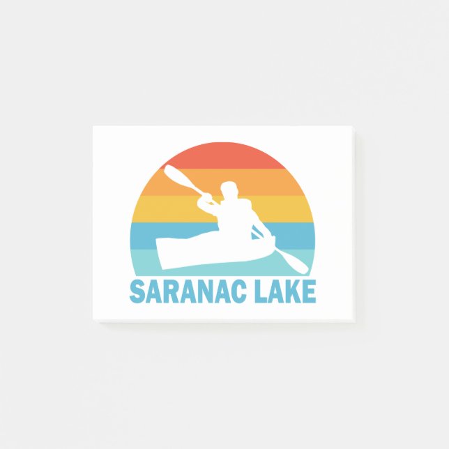 Notas Post-it® Saranac Lake Nueva York Kayak (Anverso)