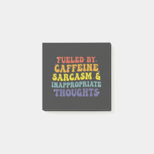 Notas Post-it® Sarcasmo de la cafeína Bu alimentada y pensamiento
