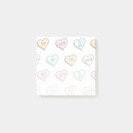 Notas Post-it® Sarcástico patrón cardíaco de San Valentín