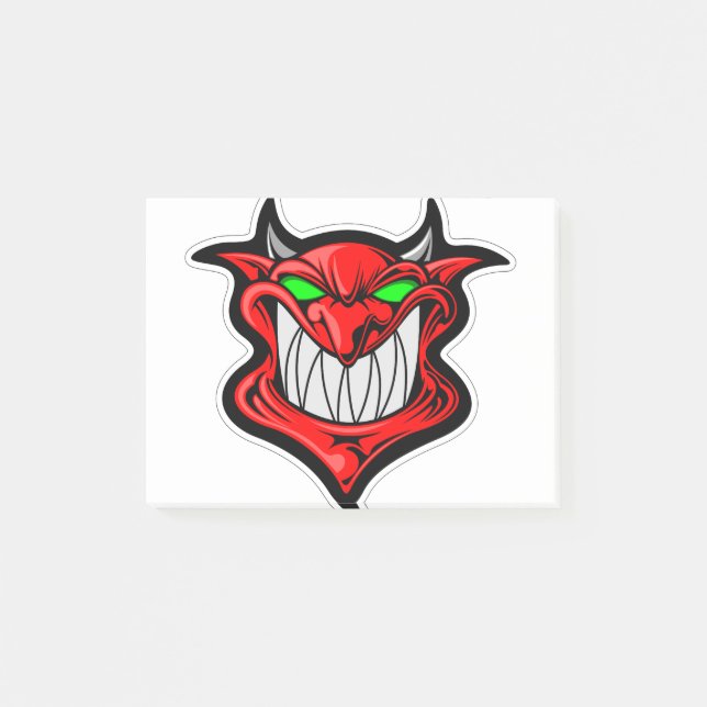 Notas Post-it® satan cabeza de personalizado demon (Anverso)