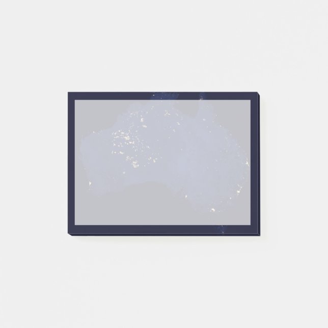 Notas Post-it® Satélite Las Luces Nocturnas De Australia. (Anverso)