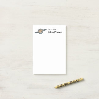Notas Post-it® Saturn with Rings Outer Space Personalized