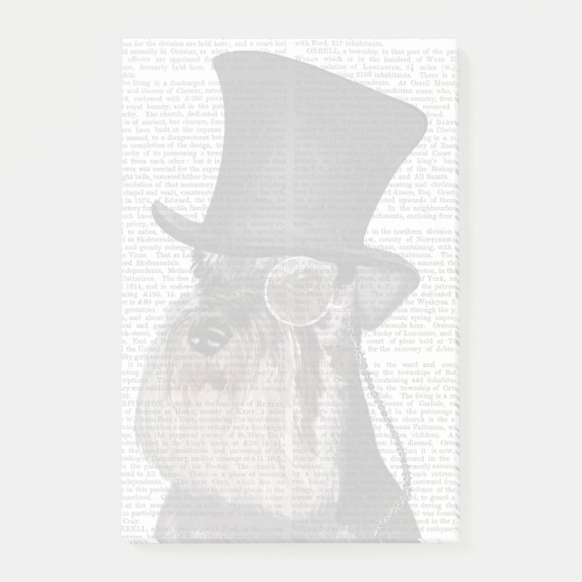 Notas Post-it® Schnauzer, hebilla formal y Gorra (Anverso)
