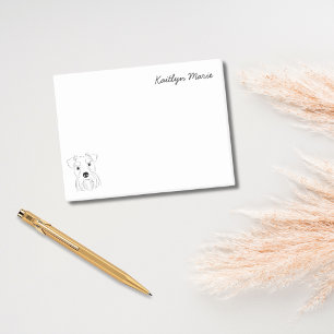 Notas Post-it® Schnauzer Lover Simple Black & White Personalizado