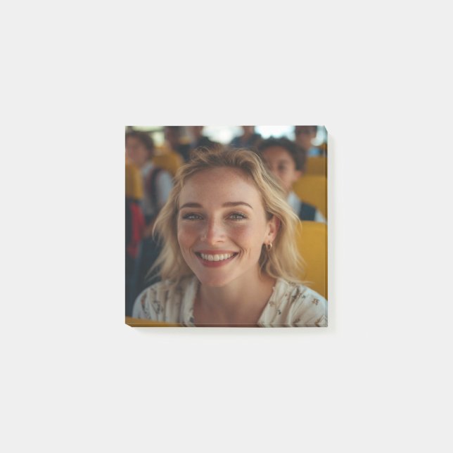 Notas Post-it® School Bus Driver Photo Customize (Anverso)